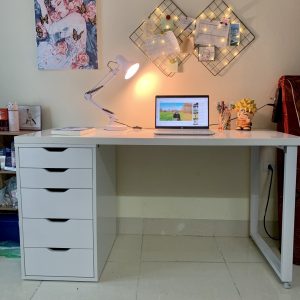 Bàn IKEA 1 Hộc Tủ Trắng ( Mặt Tùy Biến Màu Sắc )